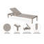 Chaise longue simple inclinable 76 po Aynura-115312496