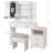 Mashdots Makeup Vanity with Lighting Mirror Cabinet-1661212414