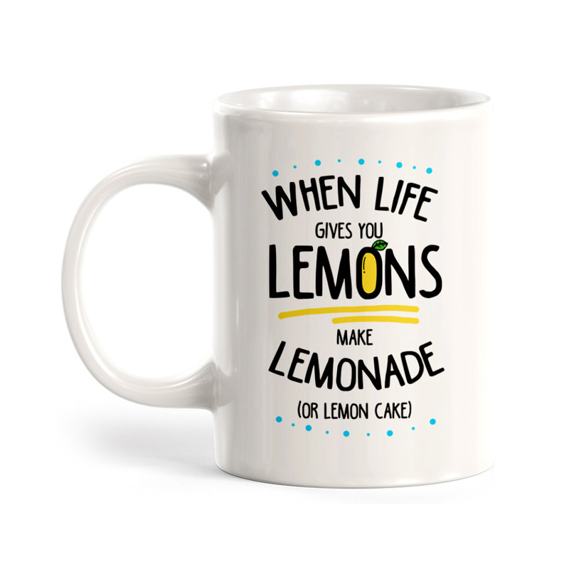 Si la vie vous donne des citrons. Tasse à café «Make Lemonade» (ou citron), Ensemble de verres à lait