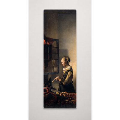Fille lisant une lettre à une fenêtre ouverte (vers 1657-1659) - grande toile d'art mural