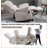 23" Seat Width and High Back Large Size Beige Chenille Power Lift Recliner Chair with 8-Point Vibration Massage and Lumbar Heating-1496456463