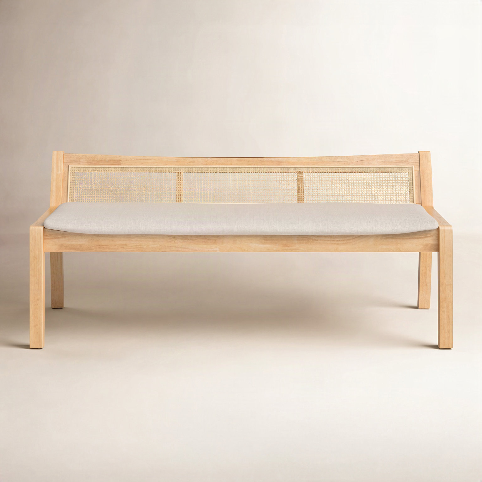 Donner 52" Entryway Bench, Natural/Beige