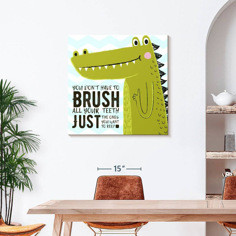 «Brush Dino», impression sur toile, H 36 po x l 36 po x P 1,25 po