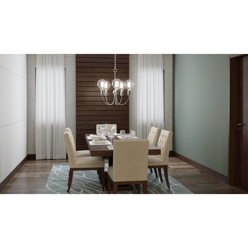 Lustre traditionnel / classique à 5 lumières de style bougie