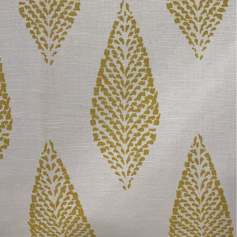 Grand coussin floral Leafs, 24 po x 24 po, Beige, vert