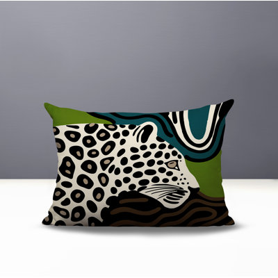 Shiel Leopard Reversible Indoor/Outdoor Rectangle Pillow