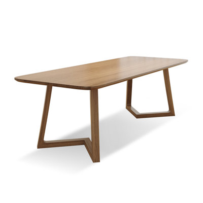 Brown Rectangular Solid Wood Dining Table