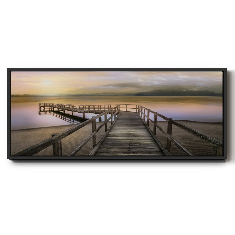 «Morning on the Lake», toile encadrée, H 20 po x l 50 po