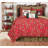 Chickadee Red Cotton Reversible Quilt Set-2018314485