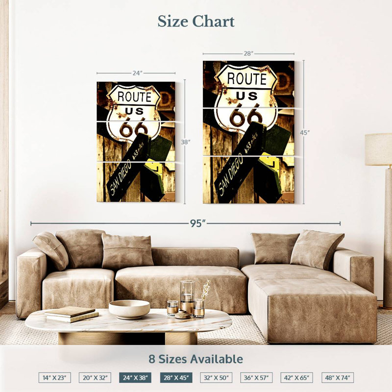 Mehar Route 66 Sign, 38" H x 24" W