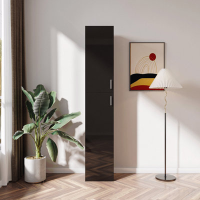Armoire de rangement autoportante à 2 portes avec tablettes ajustables et non ajustables