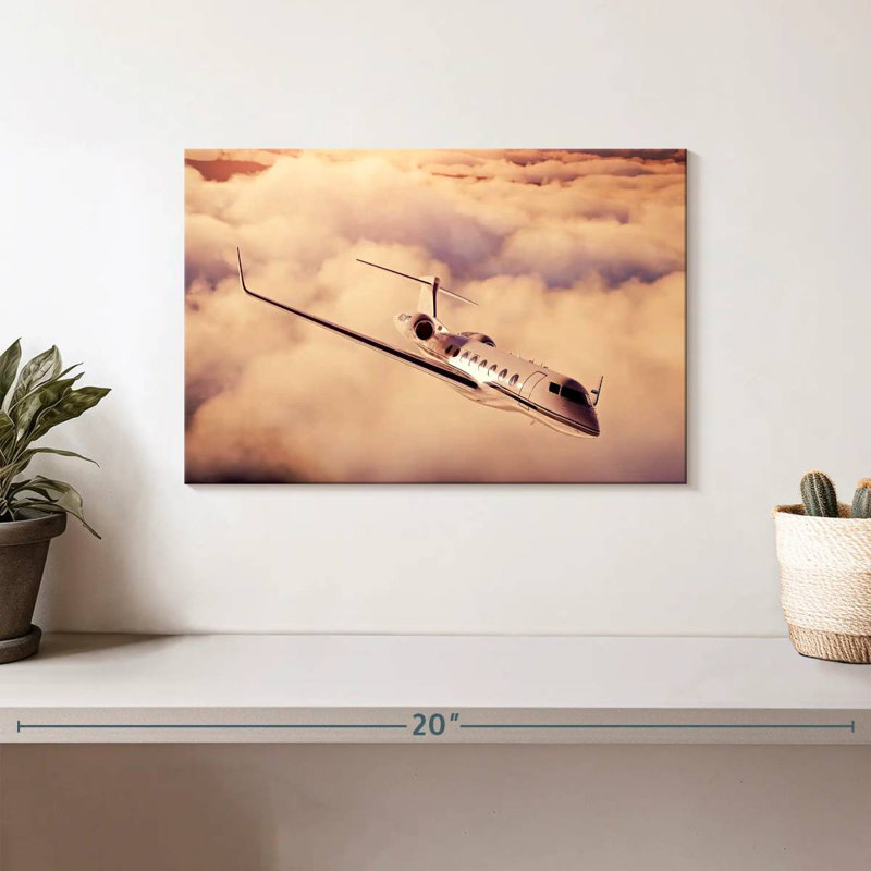 Mehar Luxury Private Jet, 8" H x 12" W