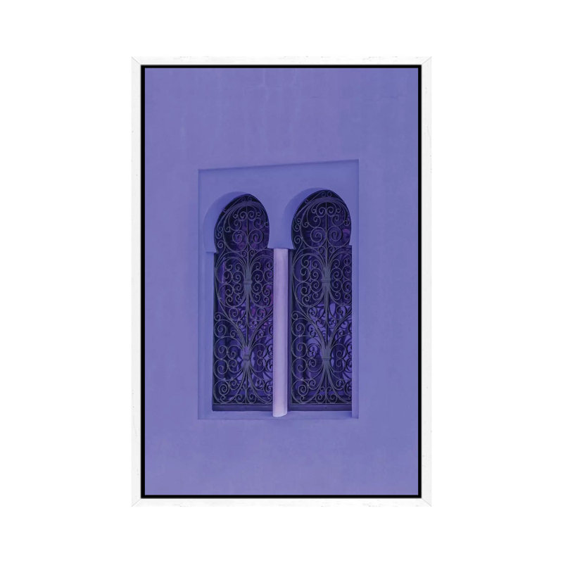 Oriental Windows by Beli - Print on Canvas, White Framed, 66.04cm H x 45.72cm W x 3.81cm D
