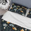 Ensemble de housse de couette à motif floral noir et jaune Meadow I-717014138