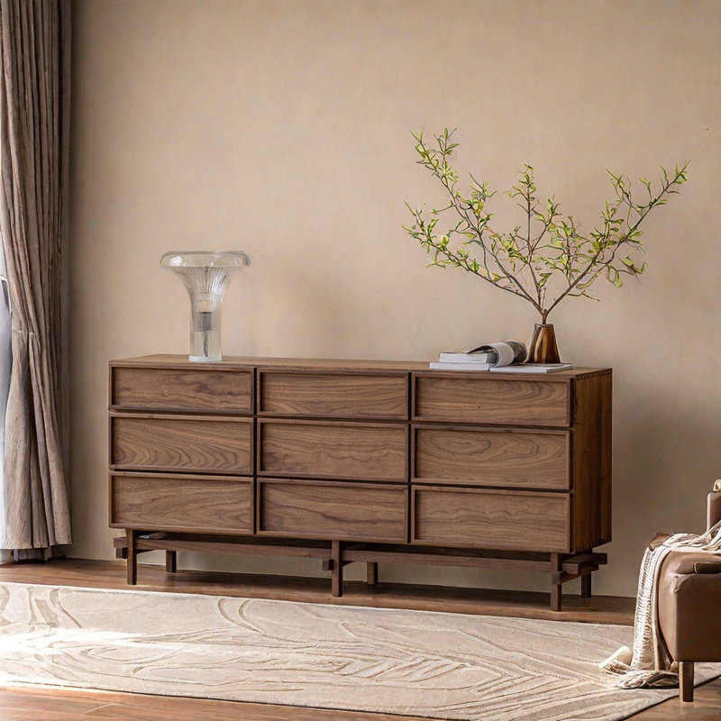 japanese style dresser FAREWELL Piano Modern Bedroom Dresser with Drawers Multifunctional Storage Table Office Desk (Color : B, Size : S100cm) Metal(Handles) Color(s) Japanese Style Dresser