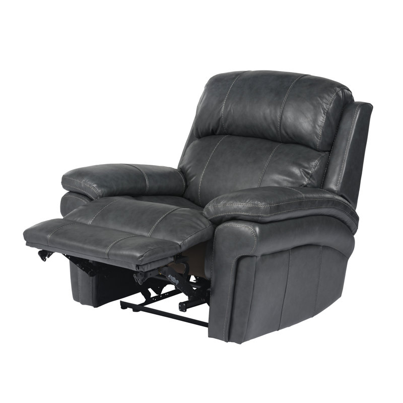 Aous 43" Wide Leather Match Power zero clearance recliner  Standard Recliner