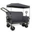 Chariot pliable robuste tout-terrain 3-en-1 avec banquette, auvent et rangement (capacité de 500 lb)-122630206