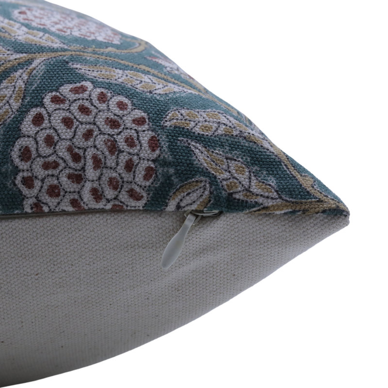 Housse de coussin réversible en coton Floral, Carré, H 20 po x l 20 po