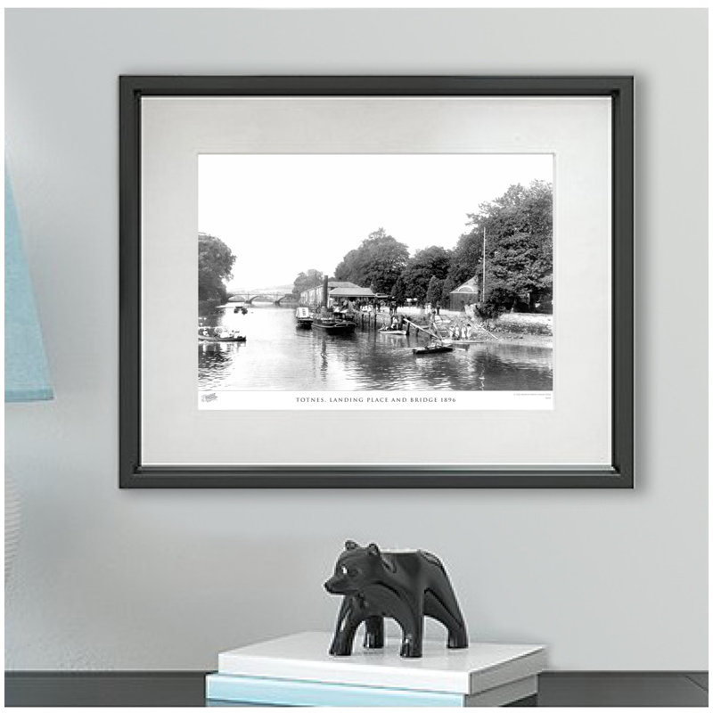 Totnes, Landing Place And Bridge 1896 by Francis Frith - Single Picture Frame Print, 60cm H x 80cm W x 2.3cm D
