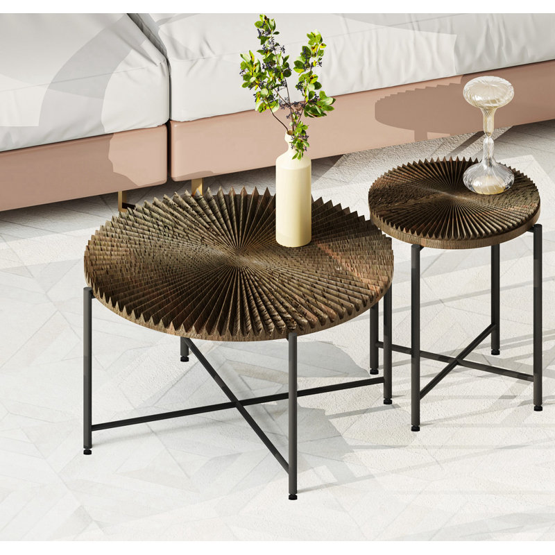 Ensemble de table basse et de table de bout 2 pièces Radial