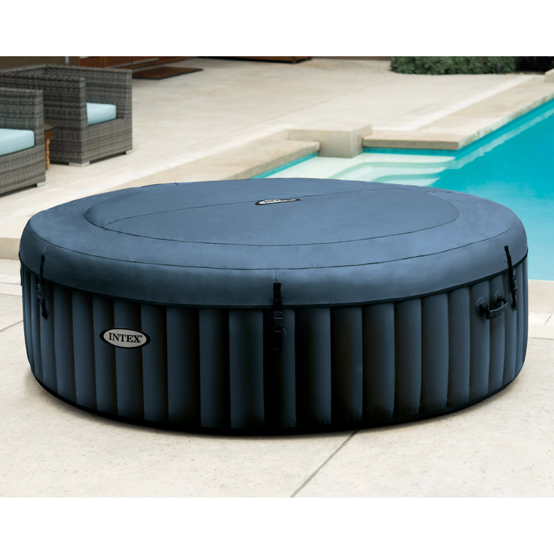 Intex 120 Volt 170 - Jet Vinyl Round Inflatable Hot Tub in Blue
