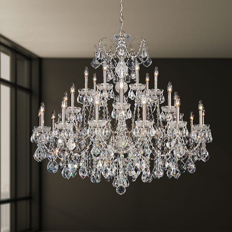 Century 28 - Light Glass Chandelier, Etruscan Gold