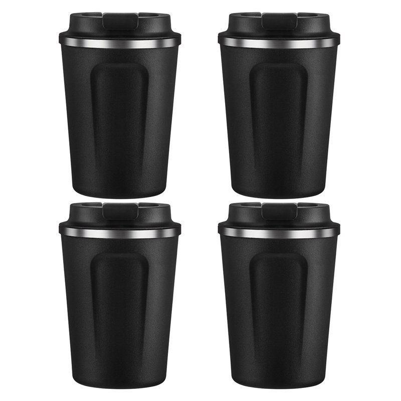 Grande tasse isotherme de voyage ASOBU 13 onces (noire) (paquet de 4)