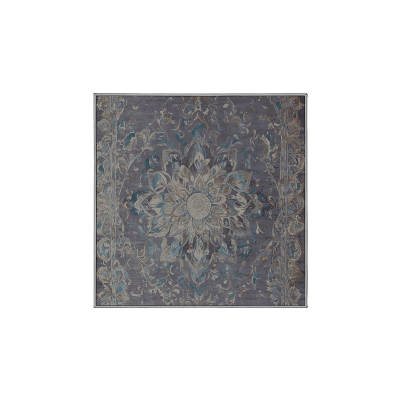 Tapis gris soyeux et moelleux, Rectangle 7 pi x 9 pi