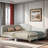 Upholstered Daybed With Headboard And Armrest-658167714-658167719