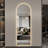LED Full Length Wall Mirror With Symmetrical Arch Design, 3-Color Dimmable Lighting