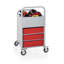 Chariot de rangement mobile avec bacs et roulettes