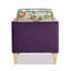 Chaise d'appoint 28 po Patchwork, velours bleu sarcelle et mauve à motif floral multicolore
