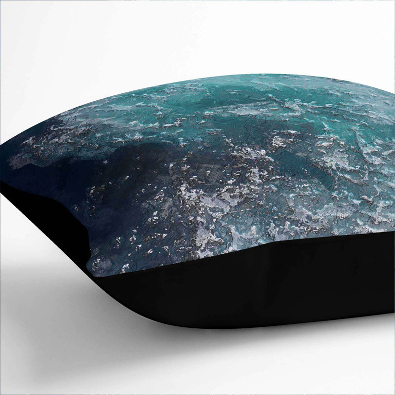 Square Cushion, 55cm H x 55cm W x 20cm D, Black
