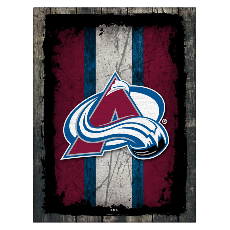Art sur toile NHL Logo, Avalanche du Colorado, H 20 po x l 15 po x P 1 po