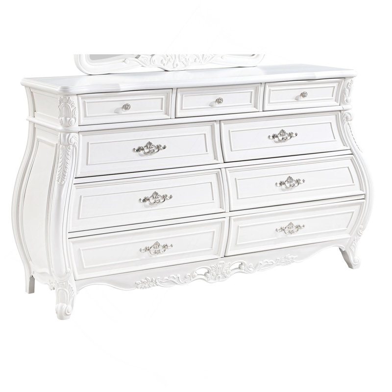 Commode 9 tiroirs de style moderne en bois