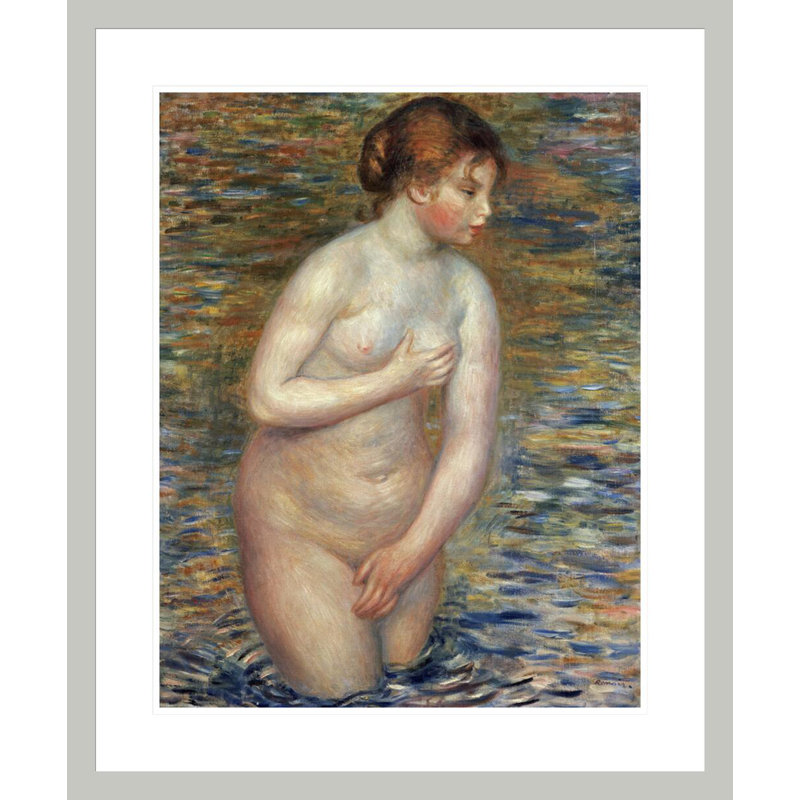 «Nude In The Water» par Pierre-Auguste Renoir, impression giclée encadrée, 28,23 po H x 23,5 po L