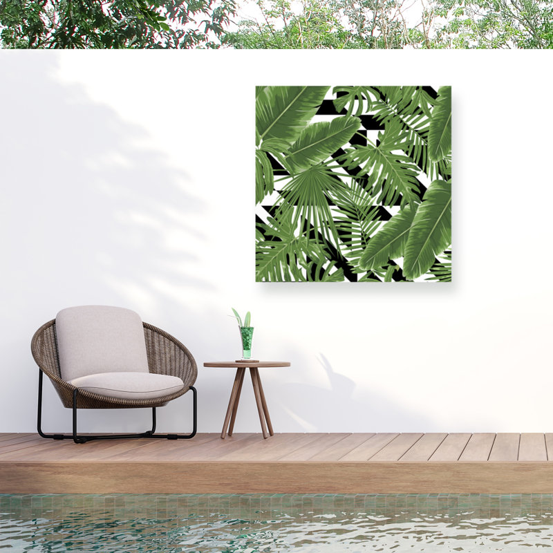 Mark Ashkenazi, toile d'extérieur «Geometric Tropical», H 14 po x l 14 po x P 1,5 po