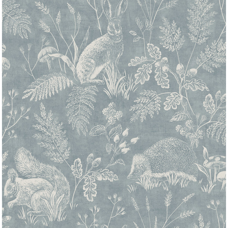 Papier peint Woodland Toile, Bleu