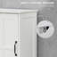 Armoire de rangement mince, armoire de salle de bain haute, tour à linge avec tablette ouverte, tiroir, portes encastrées et tablettes réglables, blanc