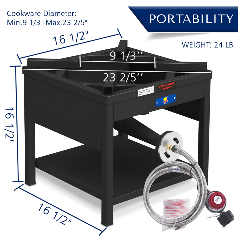 Heavy Duty Black Cast Iron Propane Single Burner Stove
