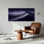 Toile abstraite mauve foncé et indigo-367826650