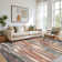Modern Abstract Performance Machine Washable Area Rug, Non-Slip Backing