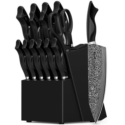 Ensemble de 14 couteaux de cuisine, acier inoxydable, antirouille