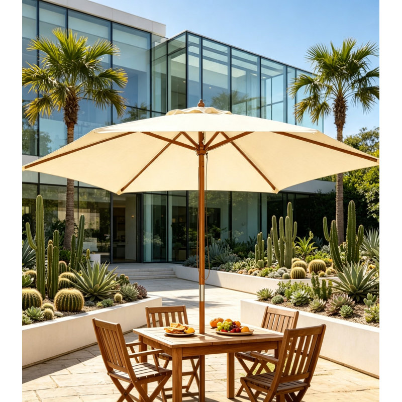 250 cm W X 250 cm D Market Parasol with Pulley Lift
