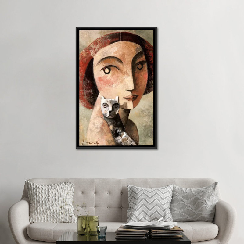 Mirame par Didier Lourenco - reproduction d'art sur toile tendue, H 26 po x l 18 po x P 1,5 po, Toile avec cadre noir