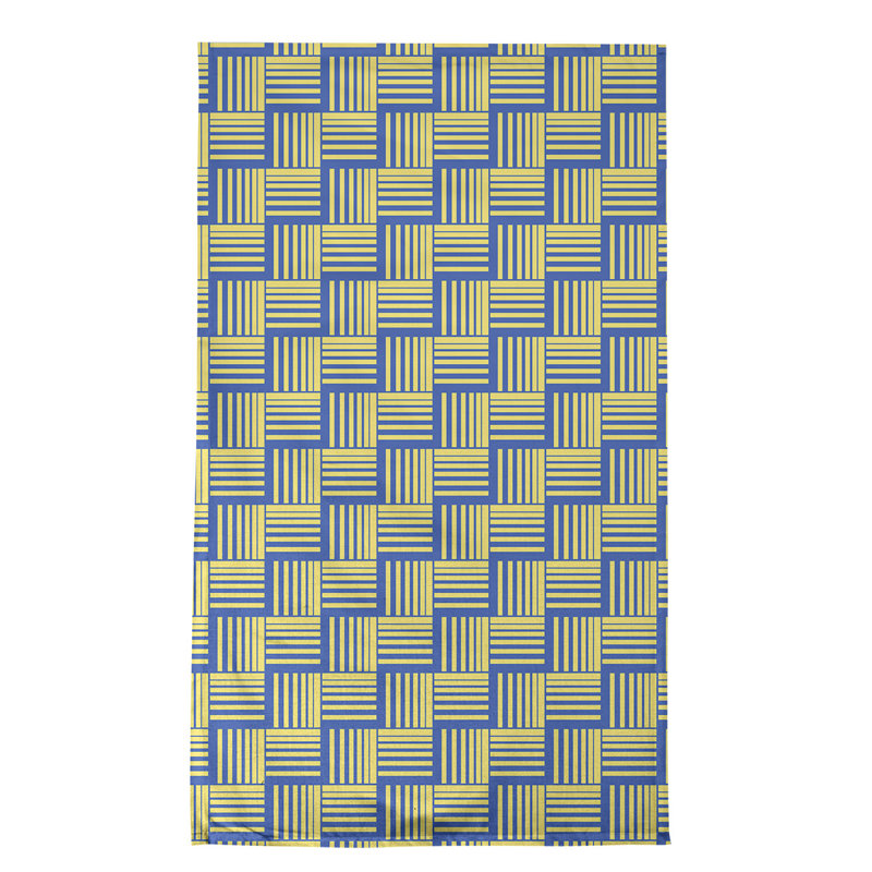 Jaya Tea Towel Kitchen Towel, Blue Lotus/Yellow, Poly Twill