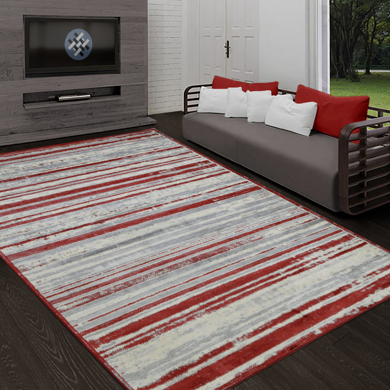 Ledford Striped Indoor Rug, Rectangle 8' x 10'