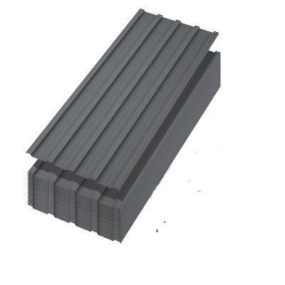 40-Pack 107cm Galvanised Steel Corrugated Roofing Panels | Metal Roof Sheets for Gazebo, Garage, Shed & Stable Roof Replacement – Outdoor Garden Cover