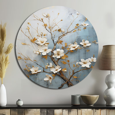 Art mural mural rond en métal Peacefulness