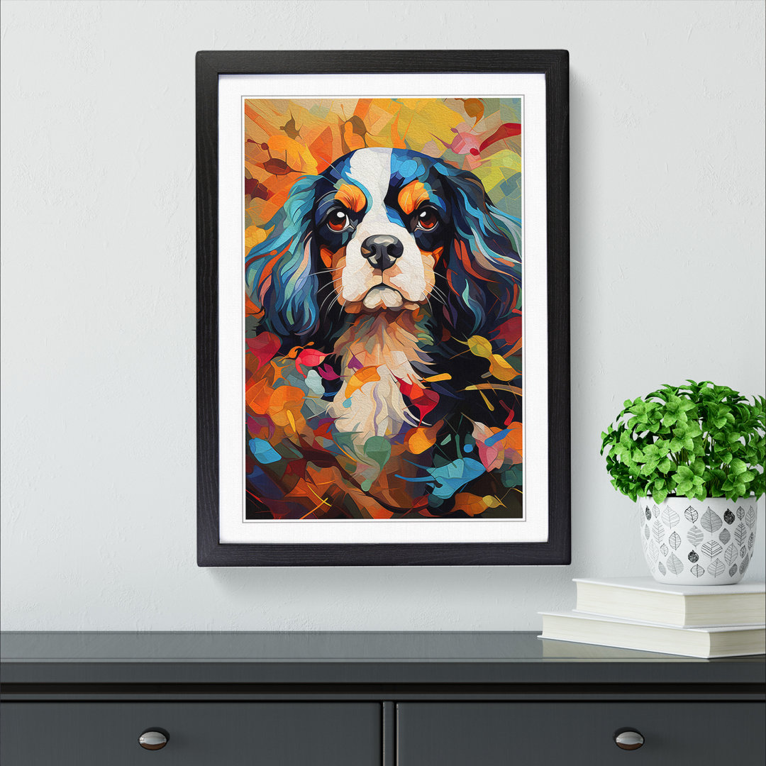 Cavalier King Charles Spaniel Orphism - Framed Print